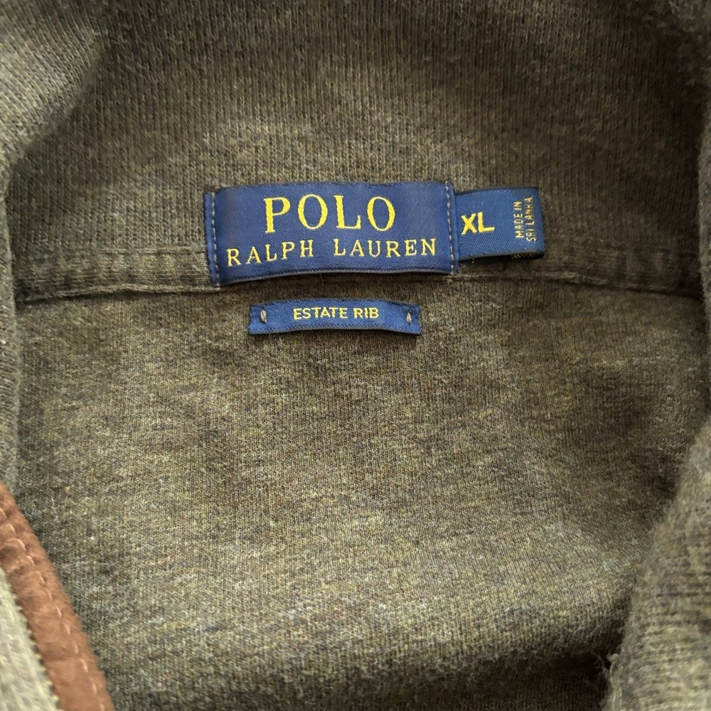 Polo Ralph Lauren Estate Rib Men's XL 1/4 Zip Pullover Sweater Flesh Pony Preppy - Picture 4 of 6